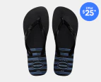 Havaianas Men's Top Basic Thongs - Black/Blue