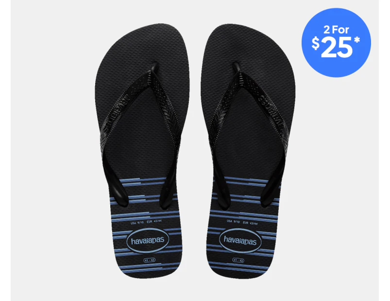 Havaianas Men's Top Basic Thongs - Black/Blue