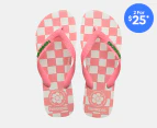 Havaianas Women's Top x Em on Holiday Thongs - Pink/White Check