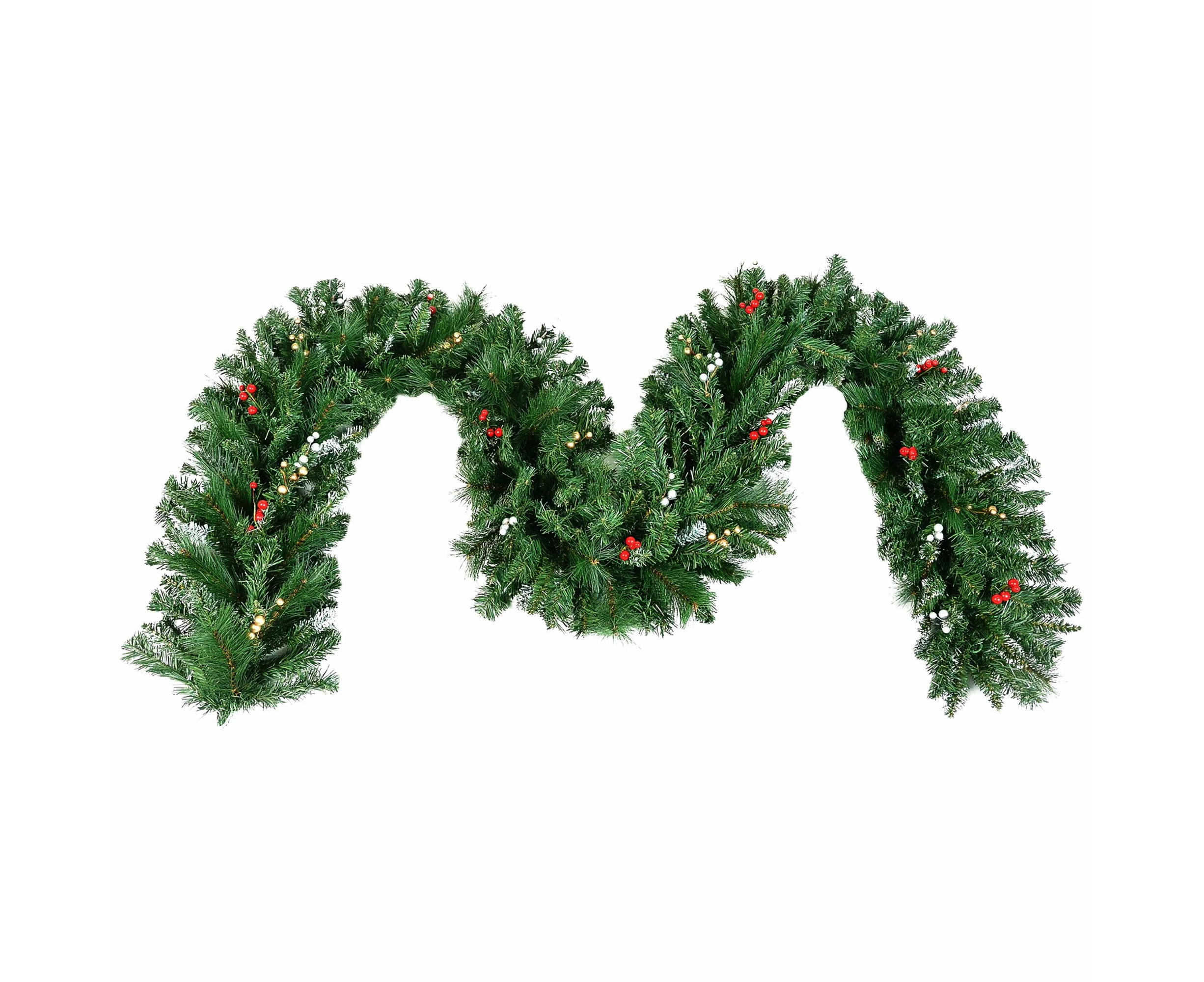 Christmas Garland with Berries - 305cm