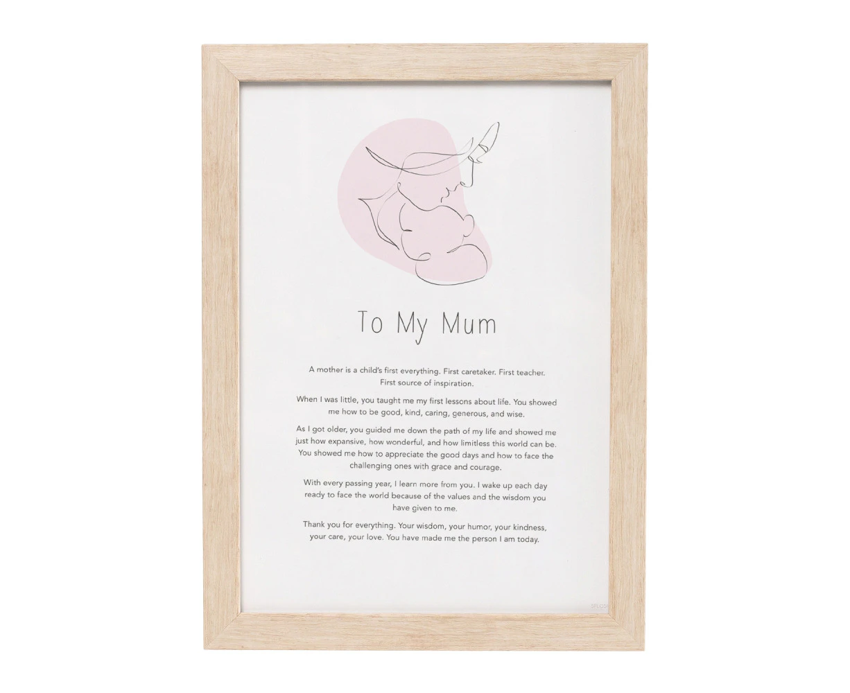 Splosh Gift Of Words To My Mum Message Plaque Home Tabletop Decor 24x32.5cm