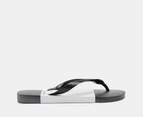 Havaianas Men's Top Block Thongs - Black/White