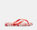 Havaianas Women's Top x Em Holiday Thongs - Red Happy Hawaii/White