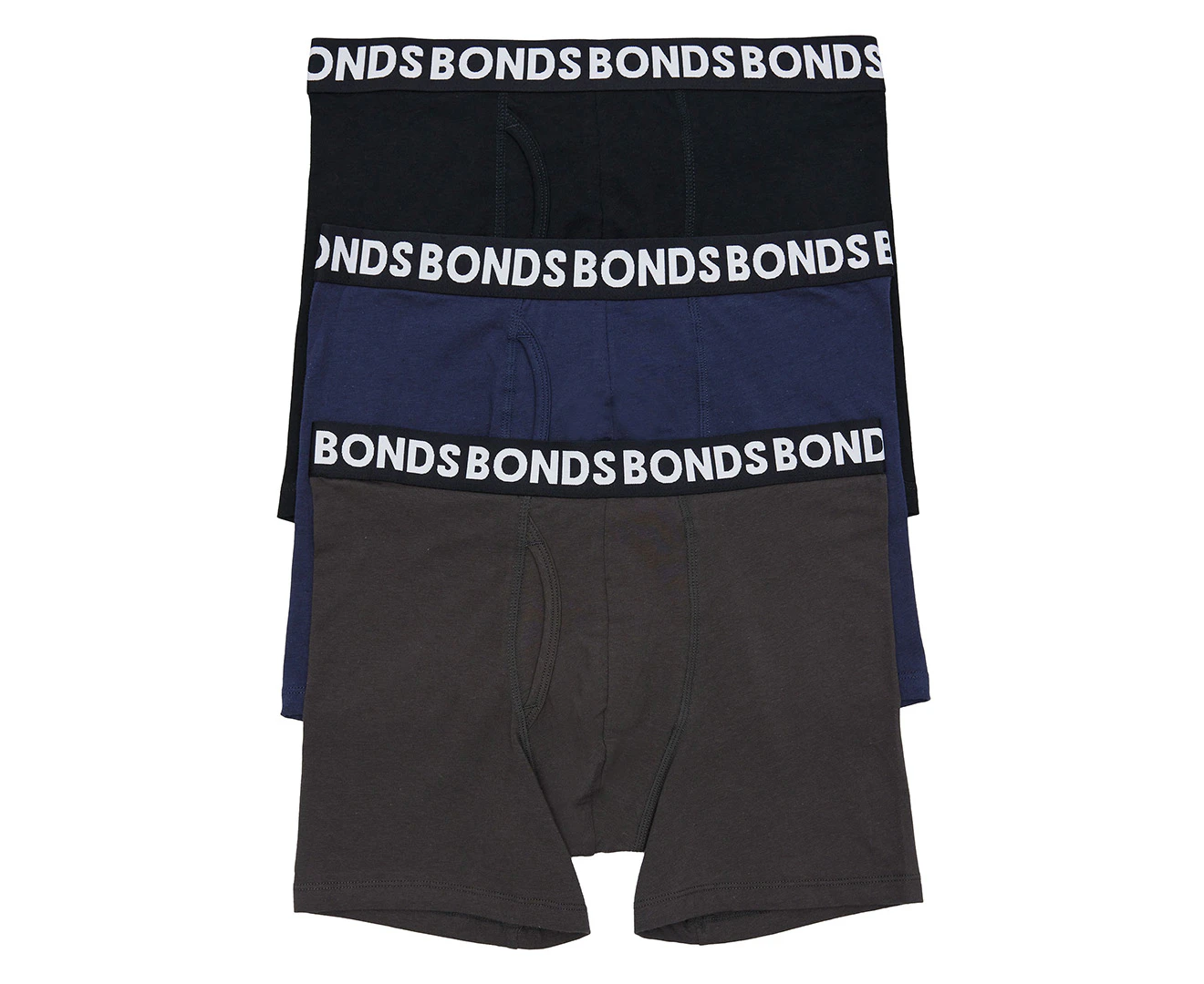 Bonds Mid Trunk 3 Pack Men Black / Khaki/Navy