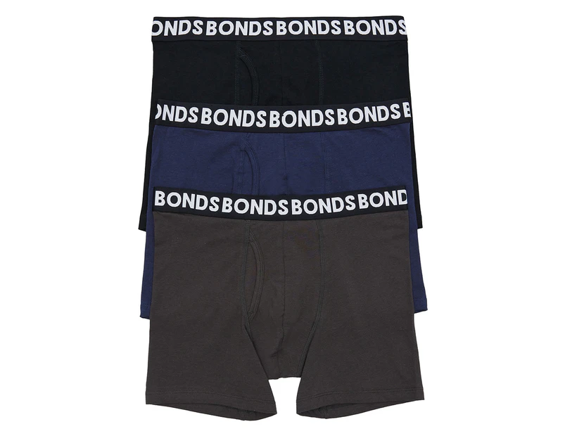 Bonds Mid Trunk 3 Pack Men Black / Khaki/Navy