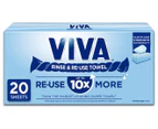 4 x 20pk Kleenex VIVA Rinse & Reuse Sheet Towels