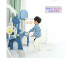 7-In-1 Kids Slide And Swing Set Toddler Outdoor Indoor Toys Game Blue