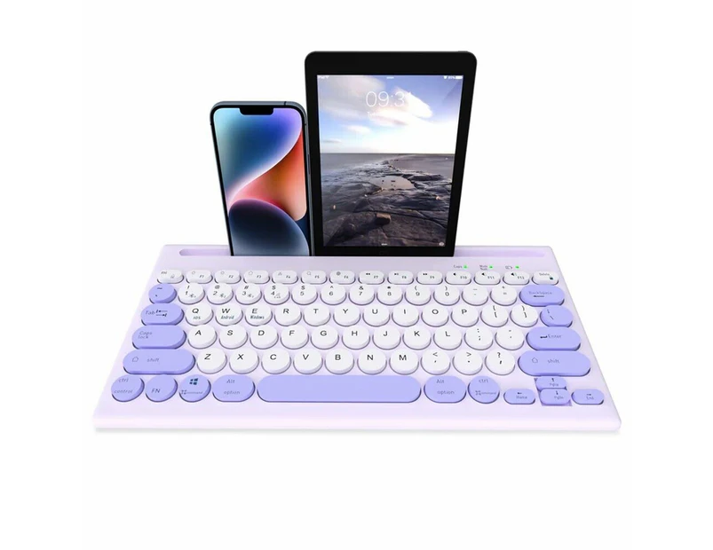 Bluetooth Wireless Keyboard with Built-in Holder for Tab iPhone ipad Samsung