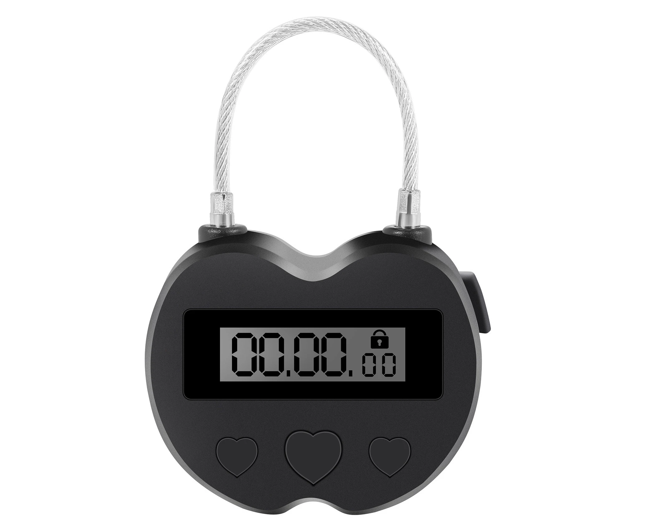 Smart Time Lock LCD Display Time Lock Multifunction Travel Electronic Timer, Waterproof USB Rechargeable Temporary Timer Padlock