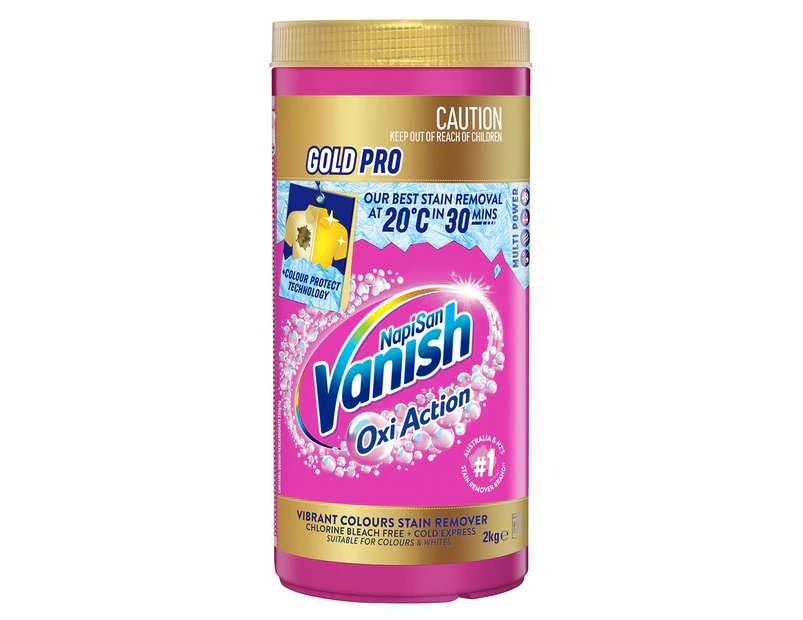 Vanish NapiSan Oxi Action Gold Pro Stain Remover & Laundry Booster Powder 2kg