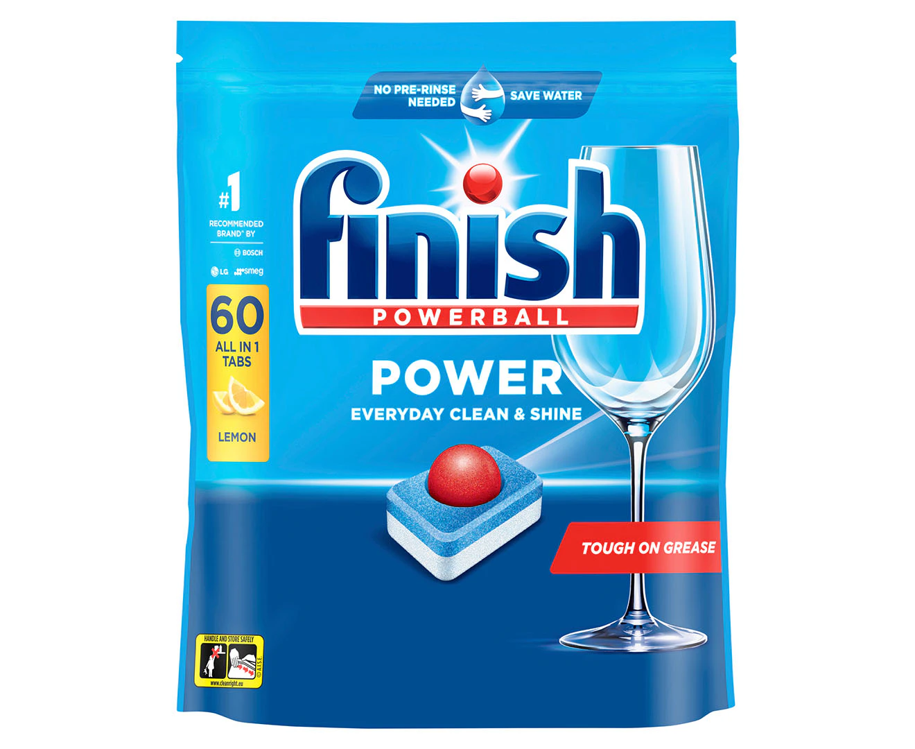 Finish Powerball Power Dishwashing Tabs Lemon 60pk