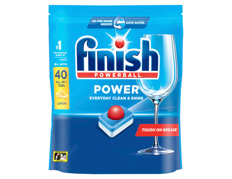 Finish Powerball Power Dishwashing Tabs Lemon 40pk