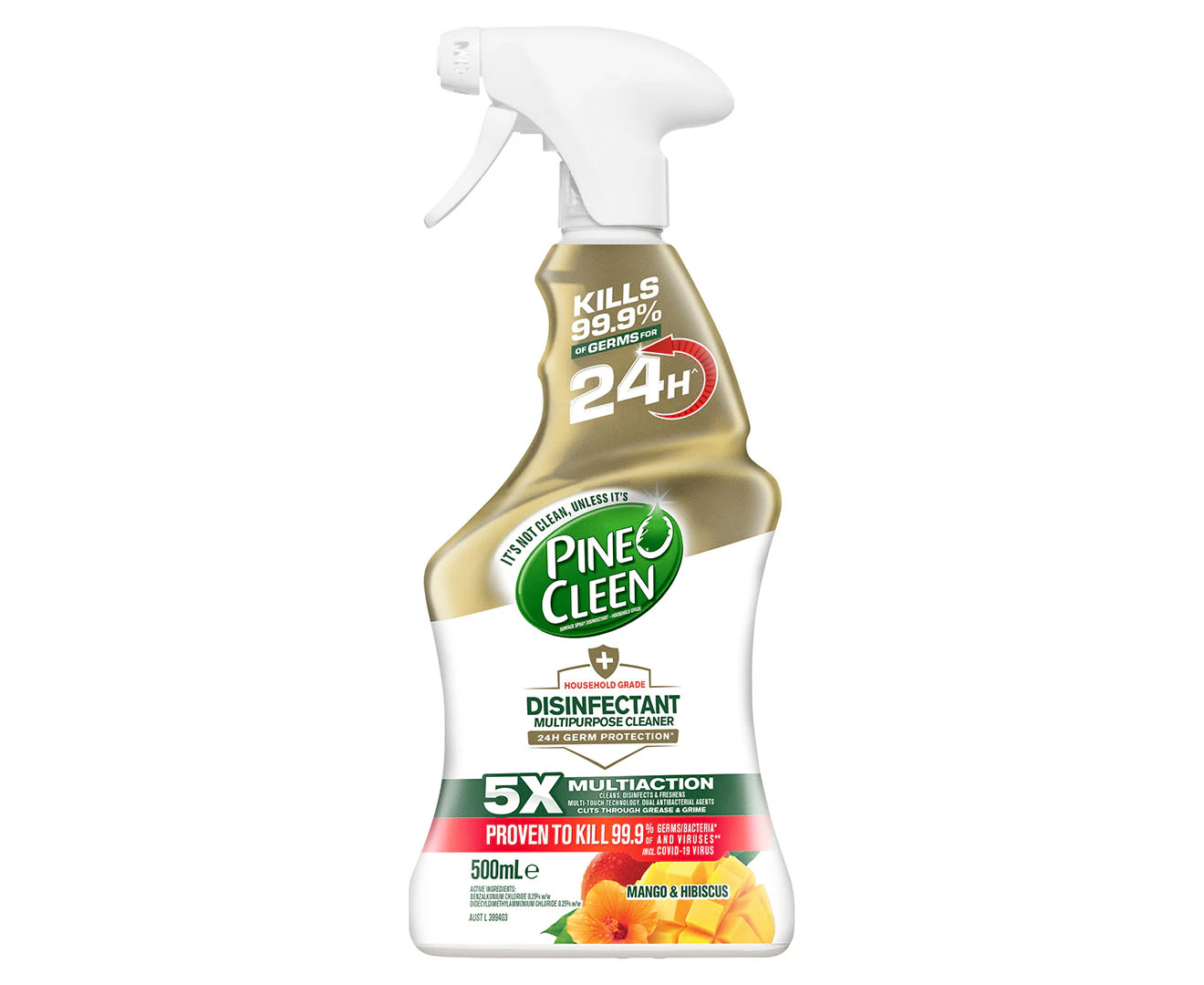 Pine O Cleen Disinfectant Multipurpose Cleaning Spray Mango & Hibiscus 500mL