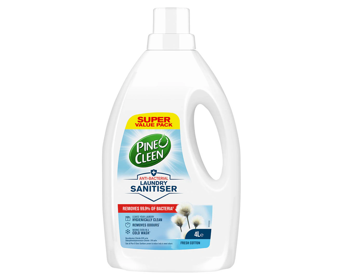 Pine O Cleen Antibacterial Laundry Sanitiser Fresh Cotton 4L