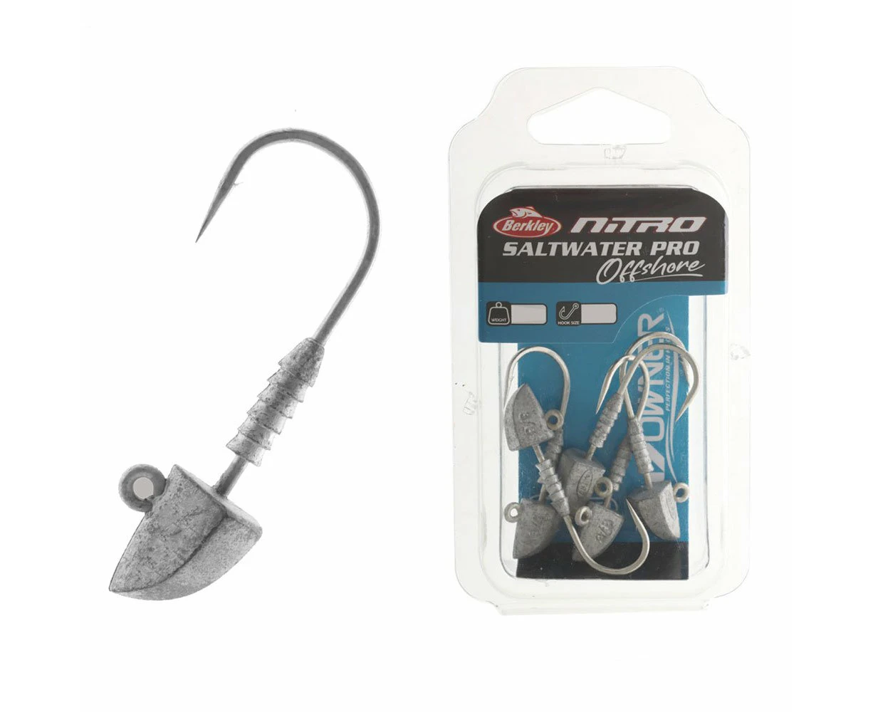 Berkley Nitro Saltwater Pro Offshore Jig Heads 3/8oz 5/0 Qty 4