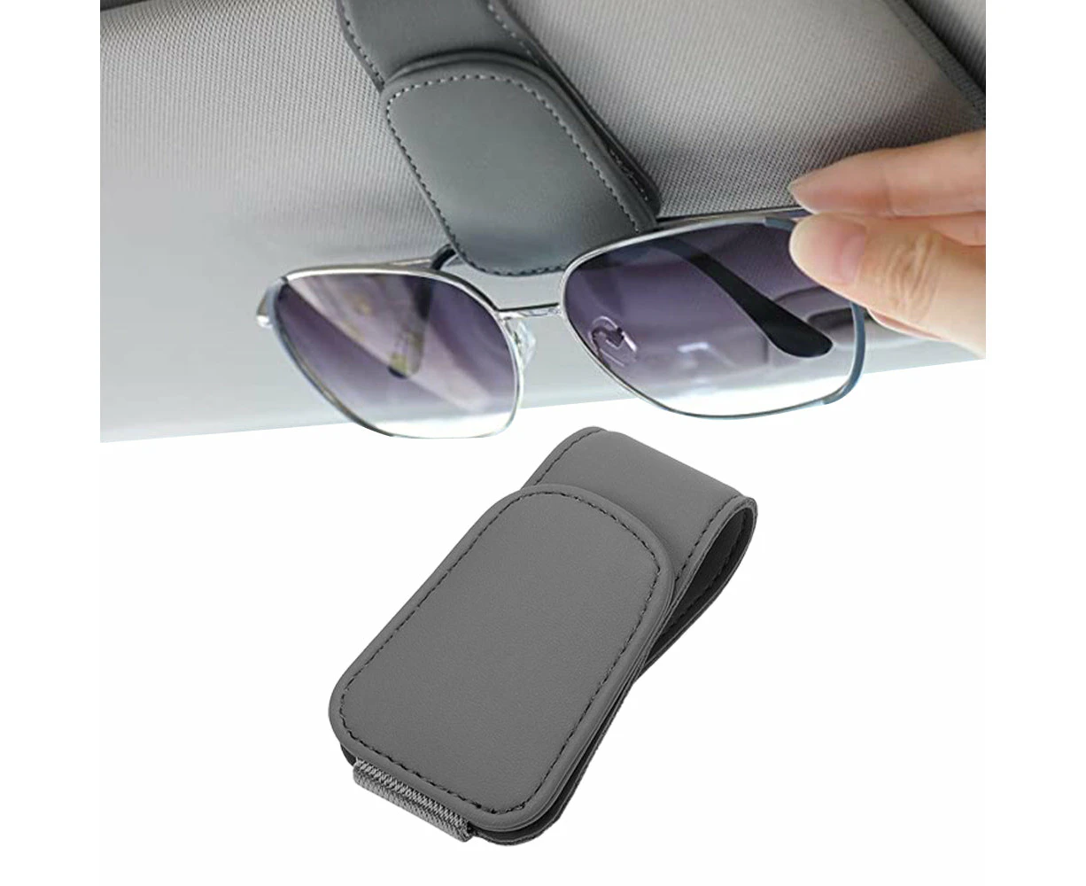 Magnetic Sunglass Holder Sunglasses Clip for Car Visor Grey