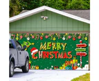 Merry Christmas Banner Holiday Garage Door Decorations Backdrop Background Party Supplies Green