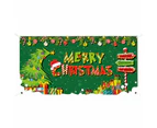 Merry Christmas Banner Holiday Garage Door Decorations Backdrop Background Party Supplies Green