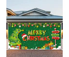 Merry Christmas Banner Holiday Garage Door Decorations Backdrop Background Party Supplies Green