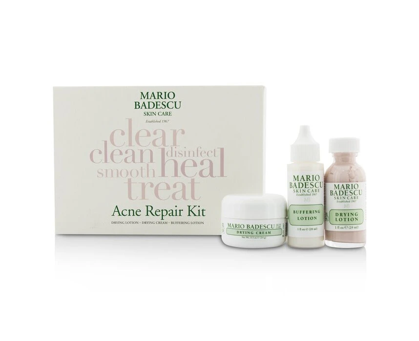 Mario Badescu Acne Repair Kit: Drying Lotion 29ml + Drying Cream 14g + Buffering Lotion 29ml 3pcs