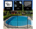 Costway Pool Fence Panels Removable Security Barrier Privacy Protection w/Drilling Template Garden Yard