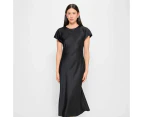 Extended Sleeve Satin Midi Dress - Preview