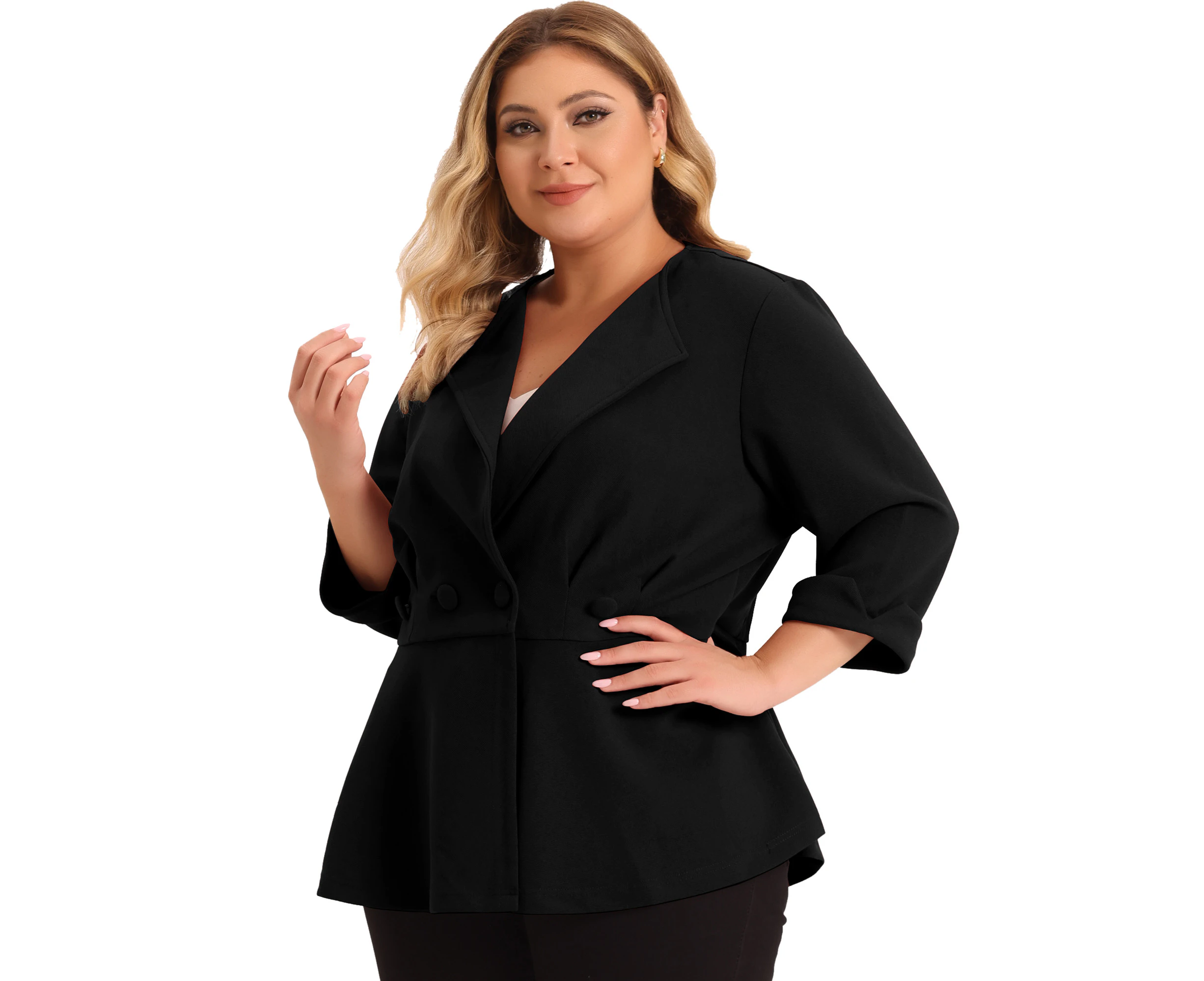 Agnes Orinda Blazers Notched Lapel Suit Blazer