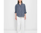 Linen Blend Relaxed Shirt - Preview