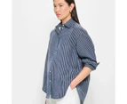 Linen Blend Relaxed Shirt - Preview