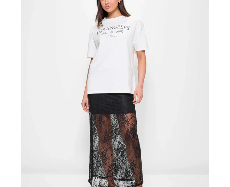 Lace Midi Skirt - Lily Loves