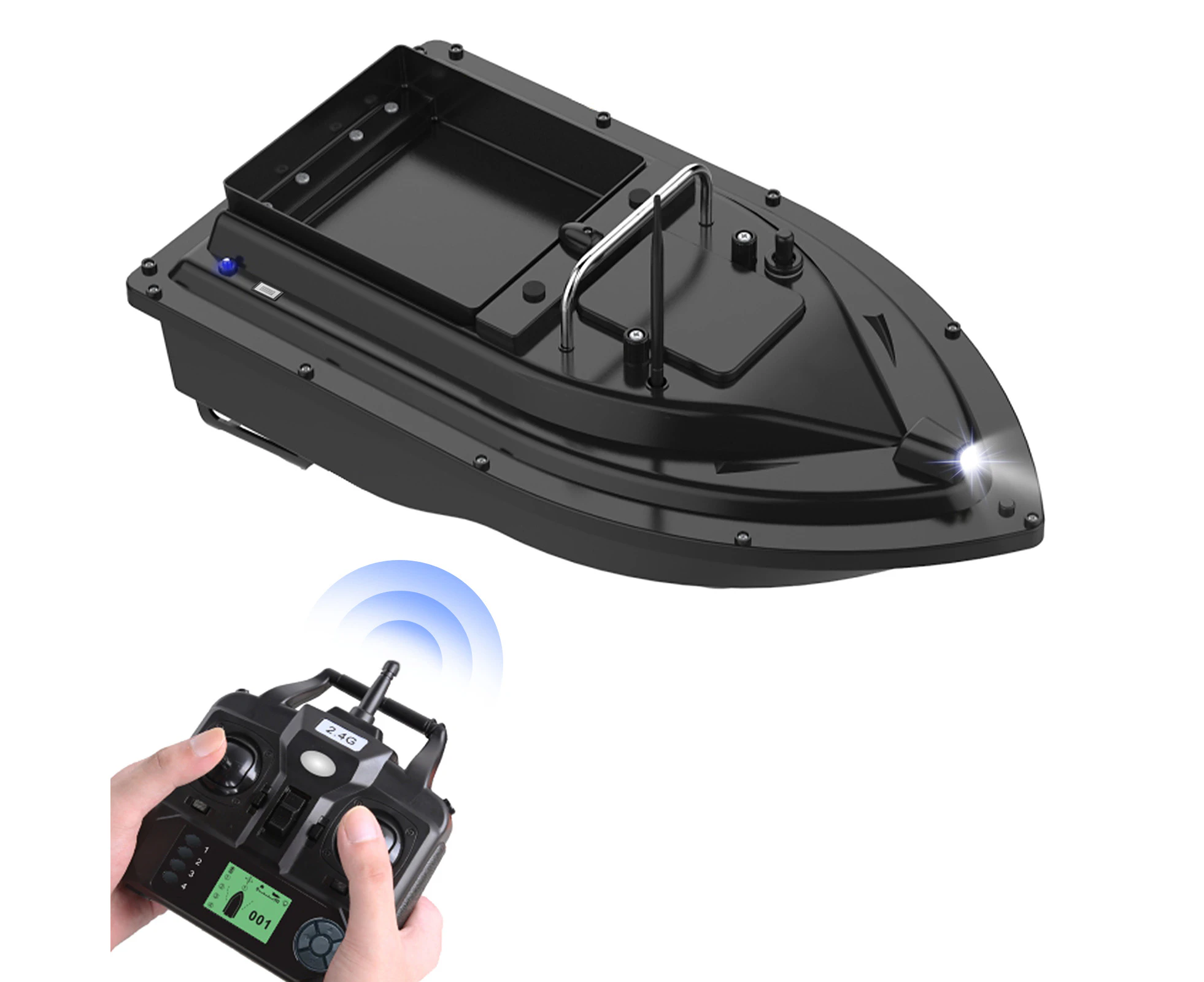 GPS Fishing Bait Boat with Large Bait Container Automatic Bait Boat with 400-500M Remote Range