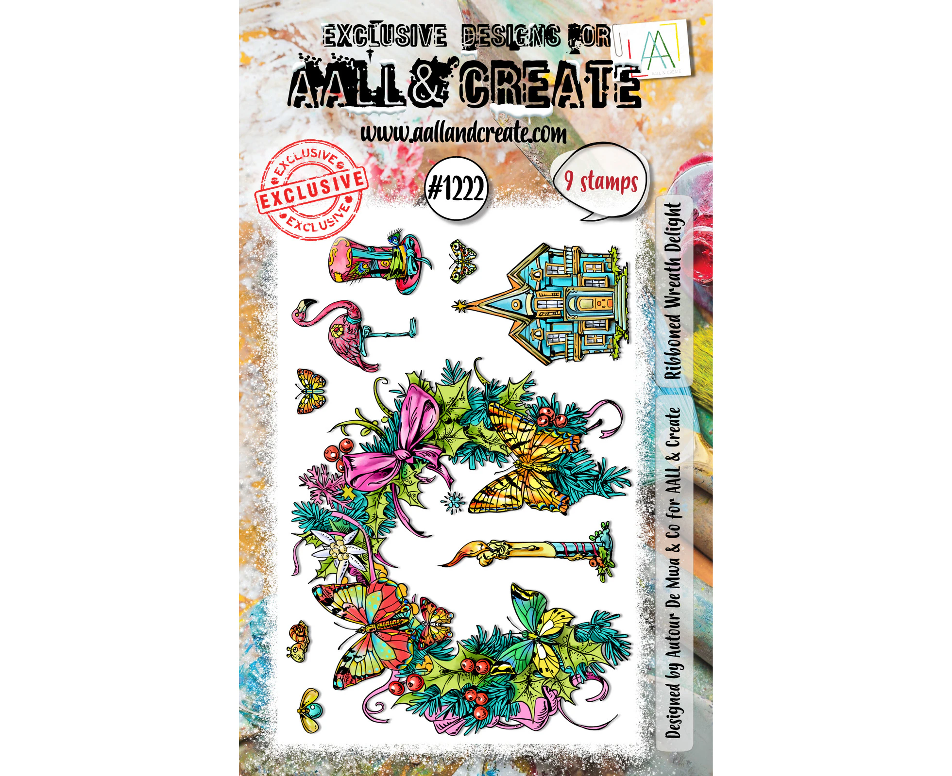 AALL & Create Stamp Set - Ribboned Wreath Delight