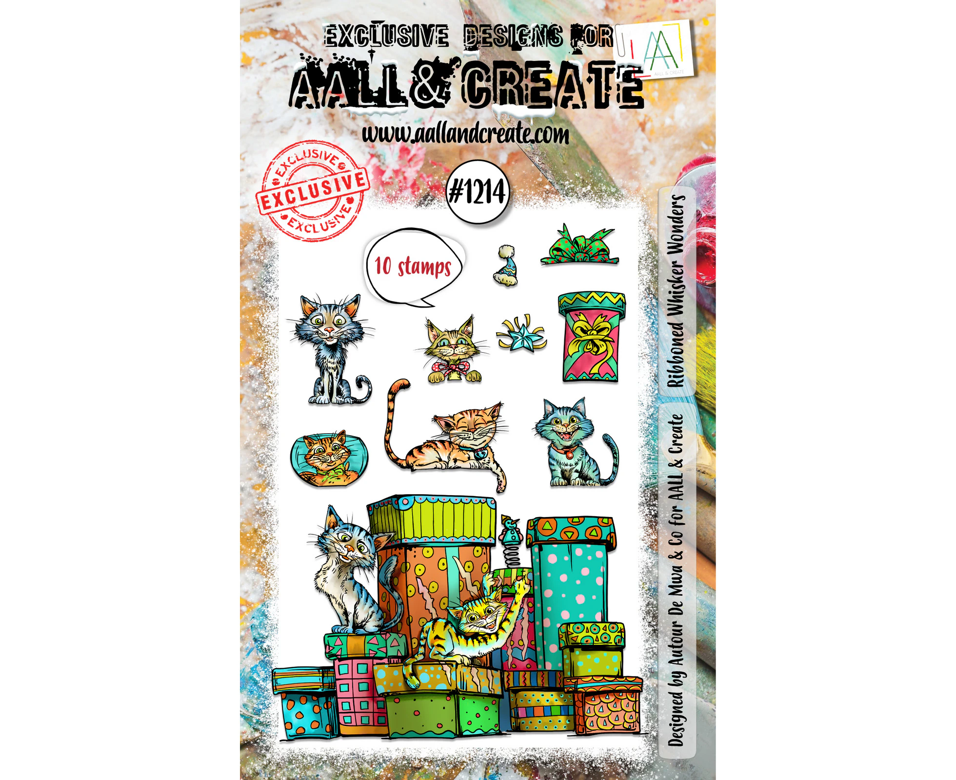 AALL & Create Stamp Set - Ribboned Whisker Wonders