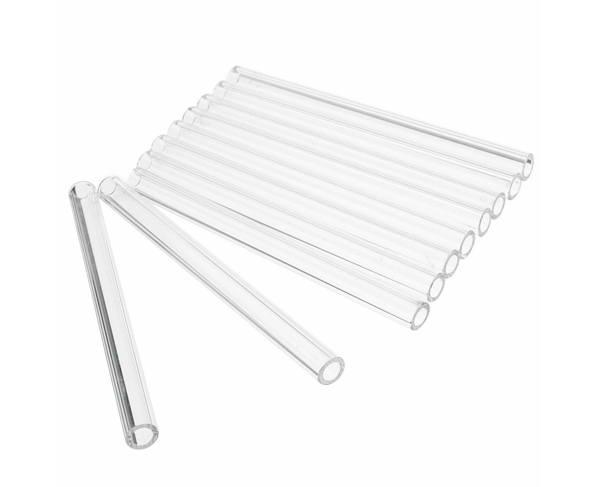 10 Pcs 10mm 1.7mm Thick Wall Borosilicate Glass Tube Pyrex Blowing Lab Tubing