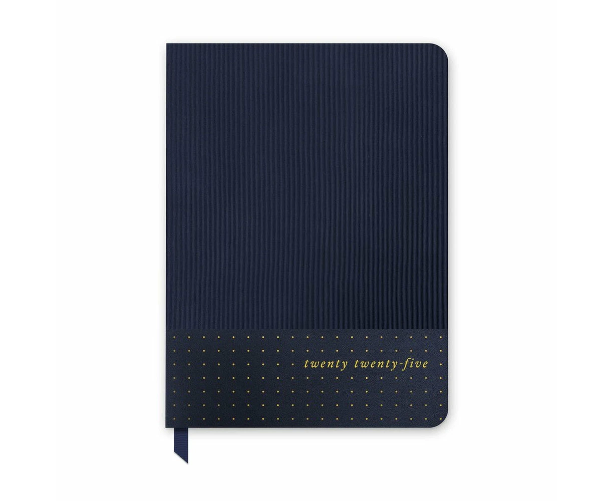 2025 Dots on Twilight Blue Medium Dual - Textured Weekly & Monthly Diary/Planner