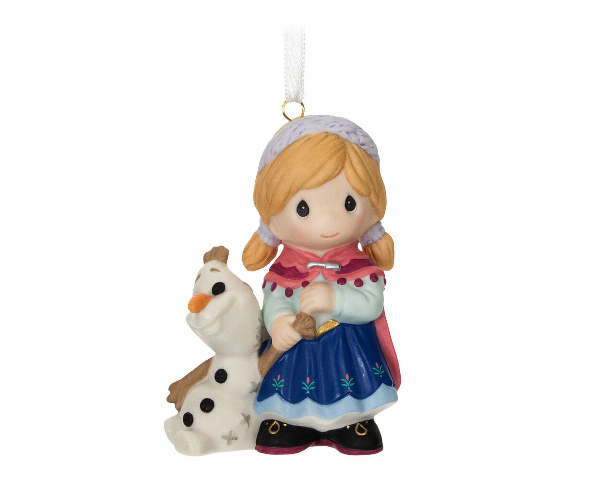 2024 Hallmark Keepsake Ornament - Disney Precious Moments Frozen Anna and Olaf Porcelain