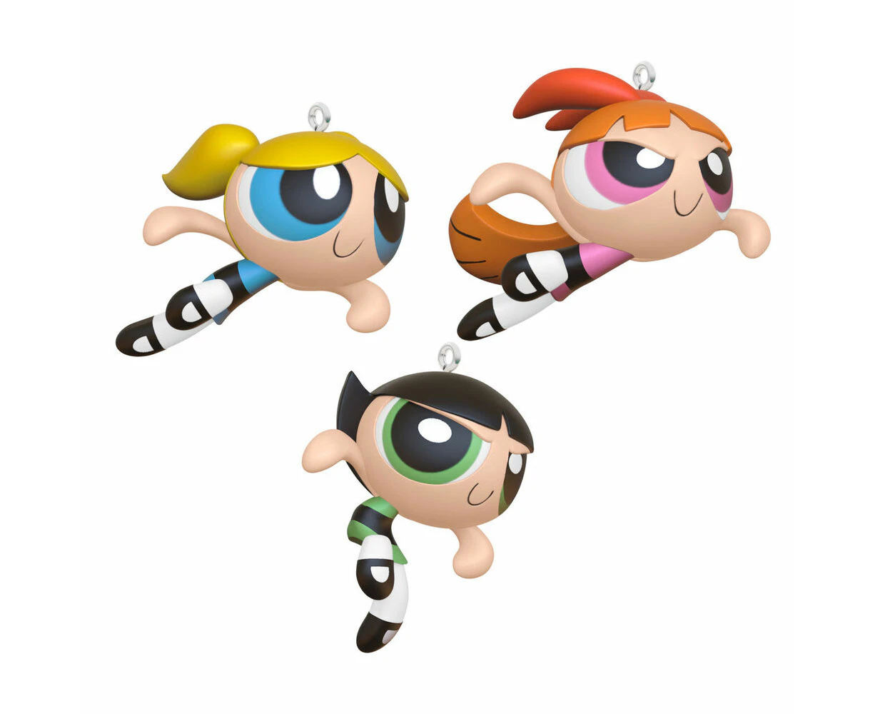 2024 Hallmark Keepsake Ornament - The Powerpuff Girls Blossom, Bubbles and Buttercup (Set of 3)