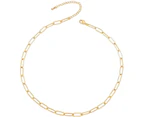 Rachel Glauber Gold Cable Link Chain Adjustable Necklace