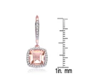 Genevive Sterling Silver Morganite Drop Earrings