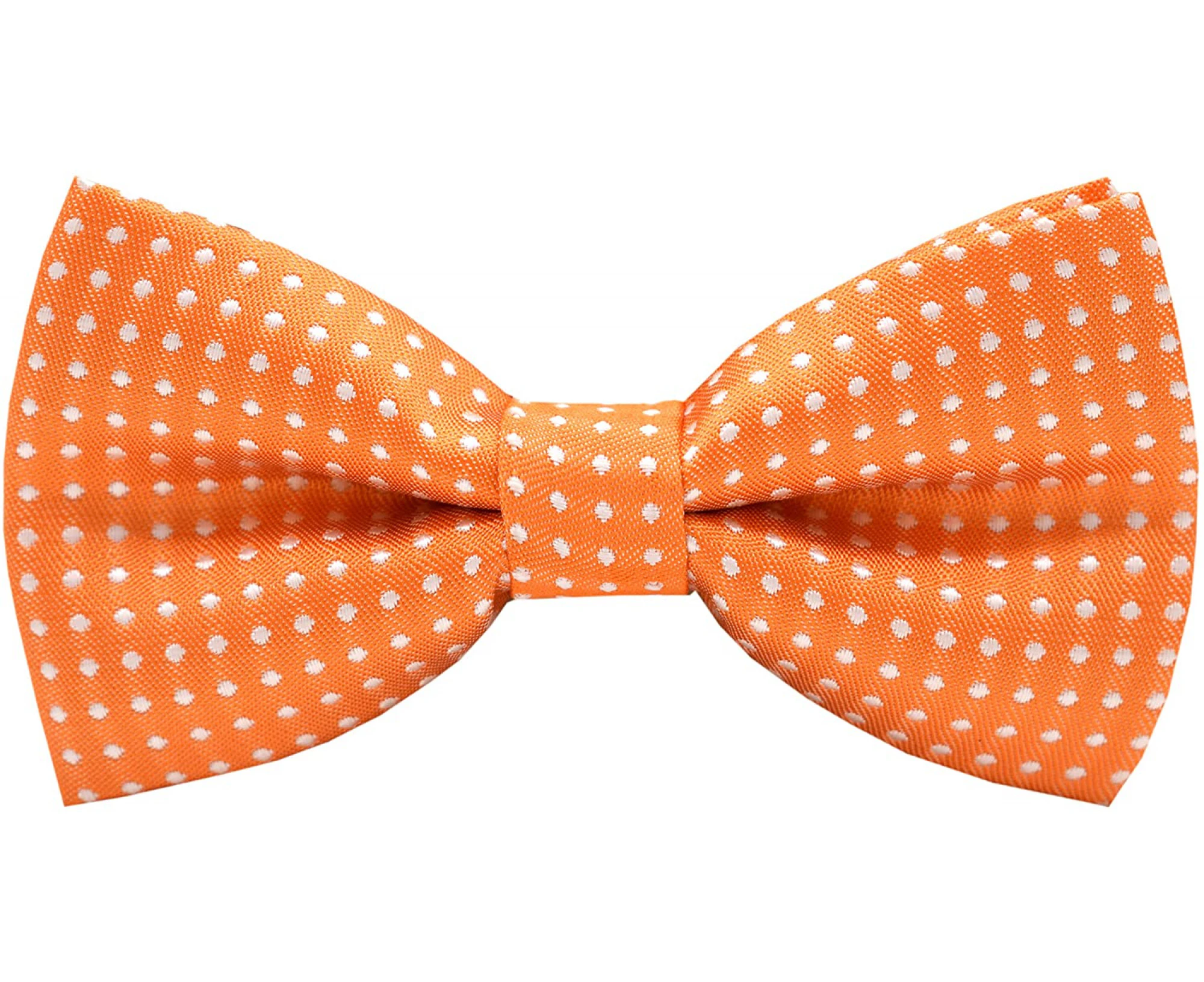 Pre-Tied Little Boy's Polka Dot Bow Ties Baby Solid Color Bow Ties For Kids Orange