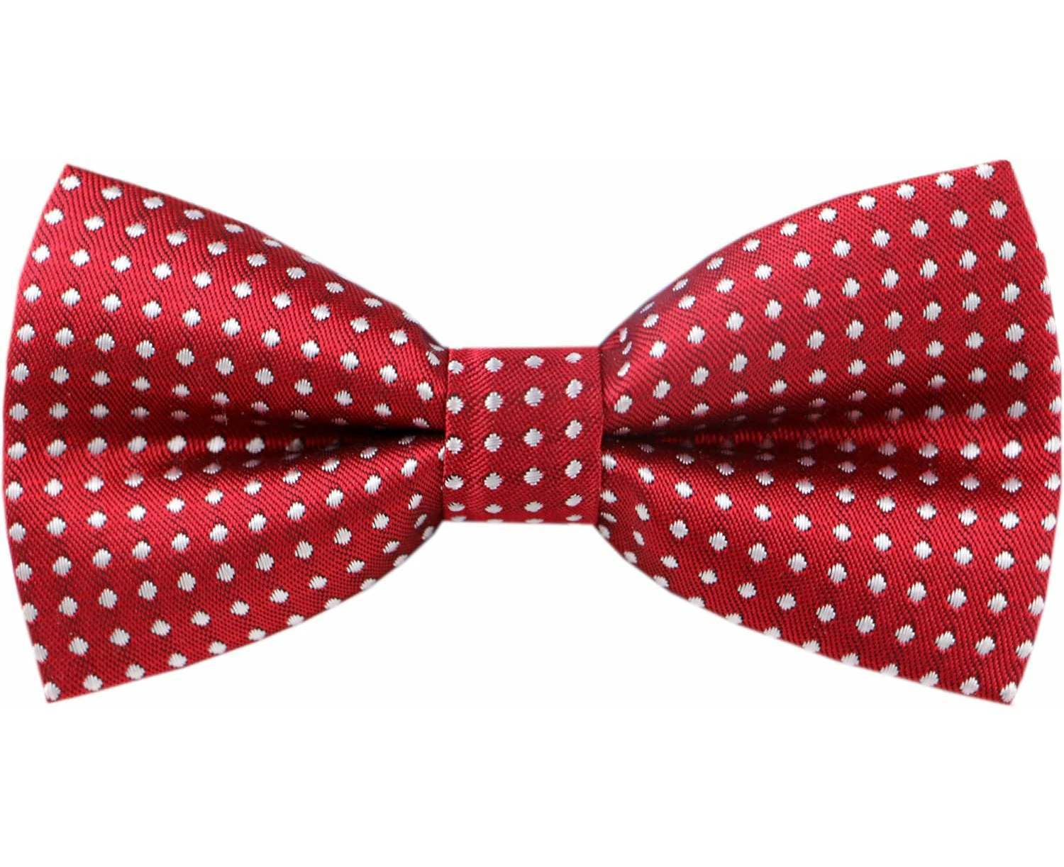 Pre-Tied Little Boy's Polka Dot Bow Ties Baby Solid Color Bow Ties For Kids Burgundy