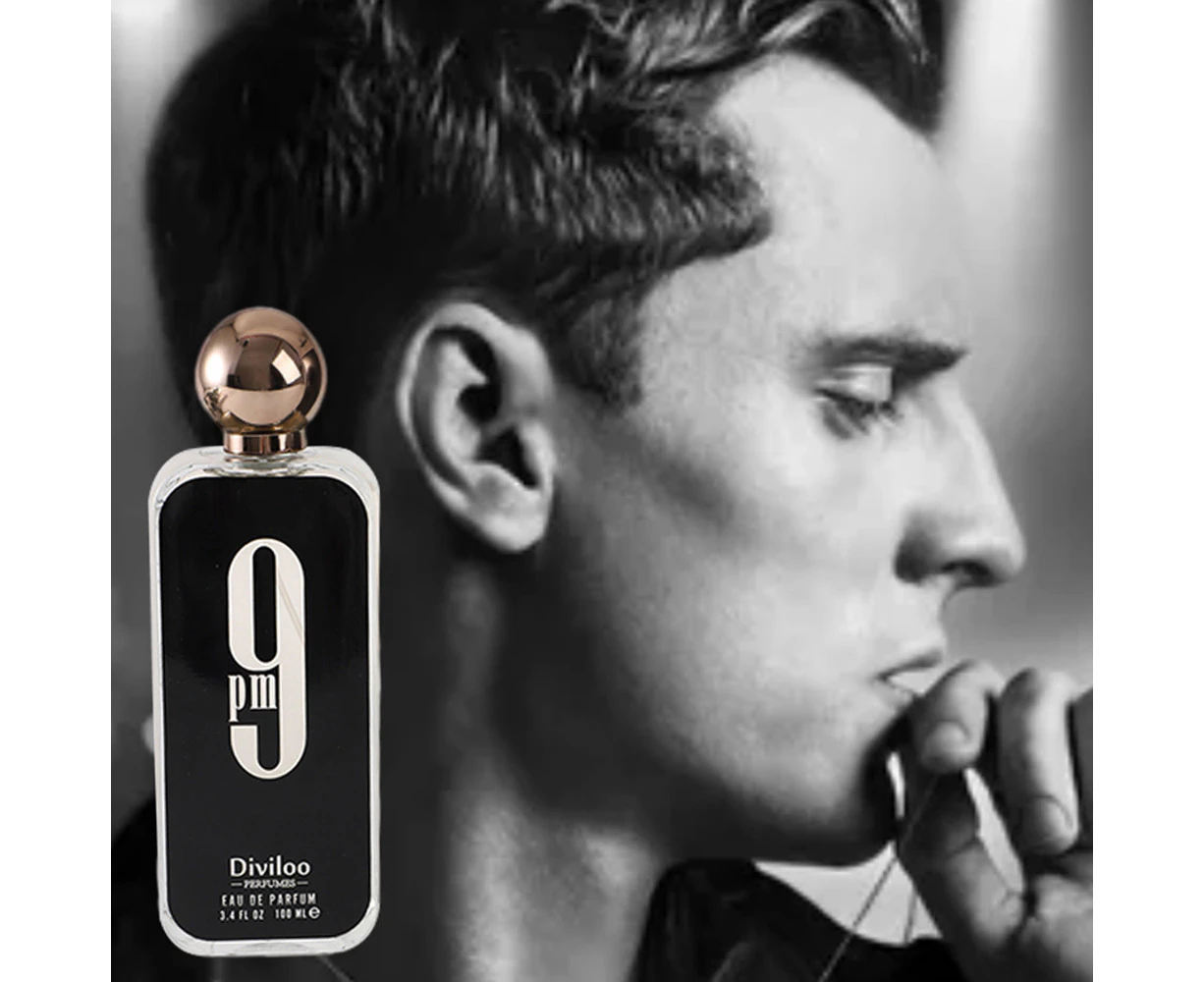 9 PM for Men Eau de Parfum Long Lasting Staying Perfumes for Daily Use New in Box, Black 100ml