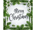 Evergreen Merry Christmas Square Fabric Backdrop