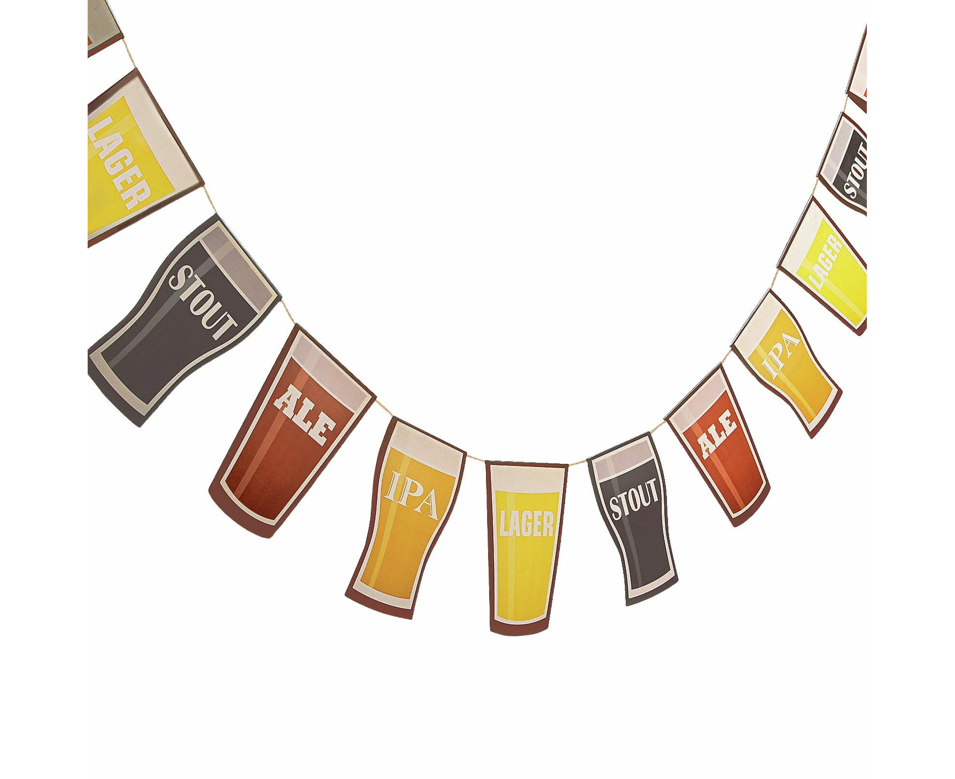 Beer Glass Garland Banner (2.1m)