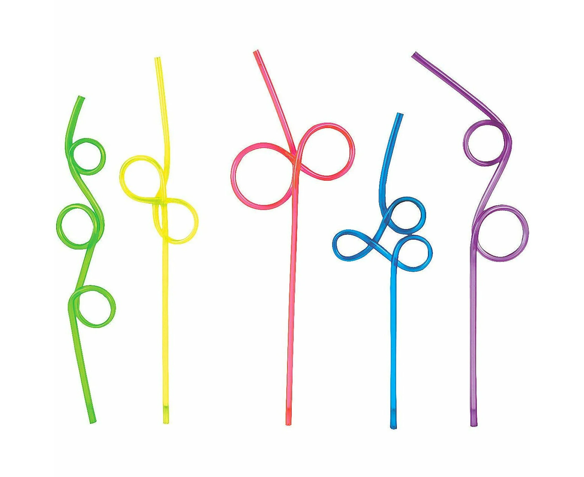 Plastic Loop Straws (Pack of 12)