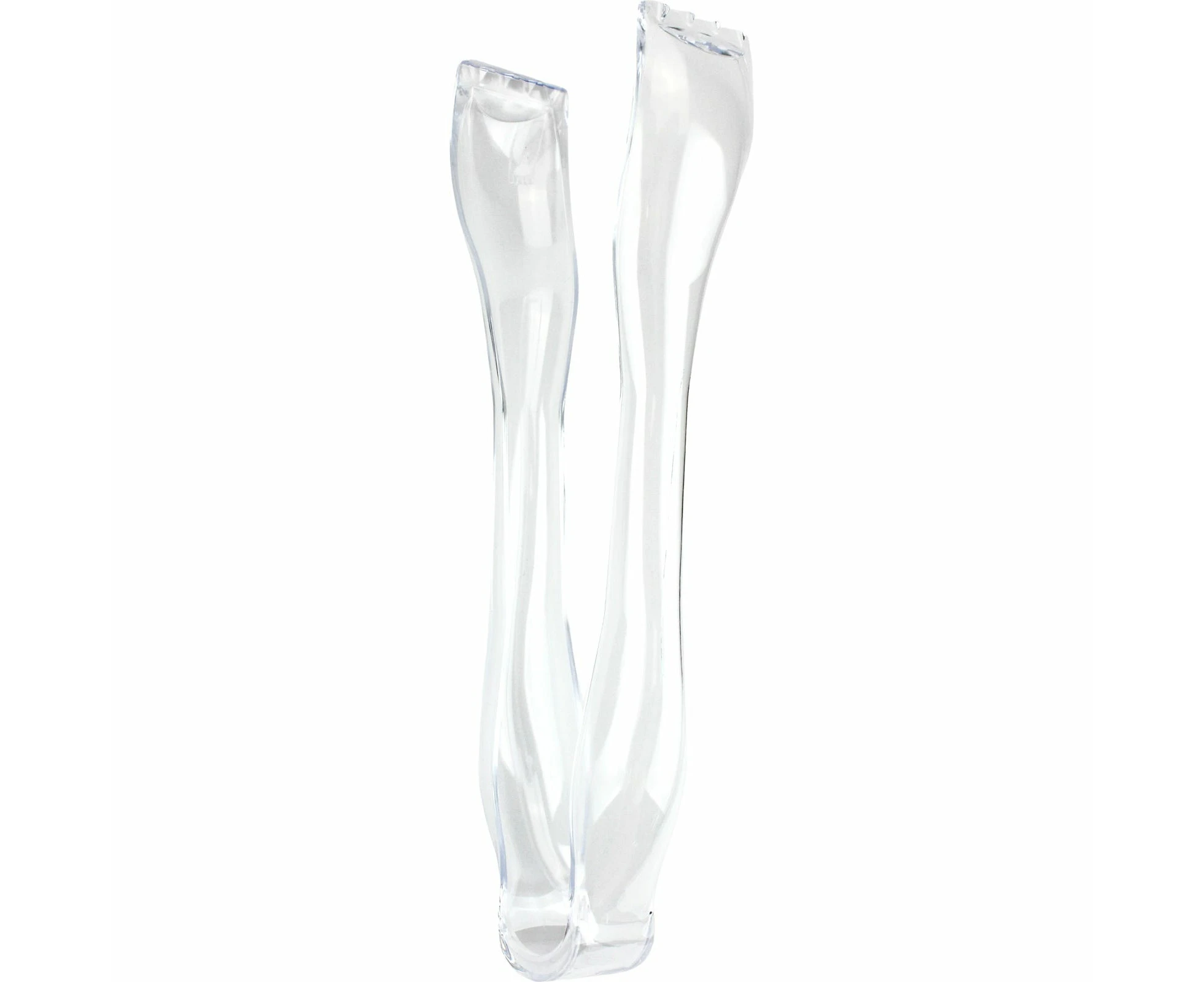 Clear Plastic Salad Tongs 21.5cm