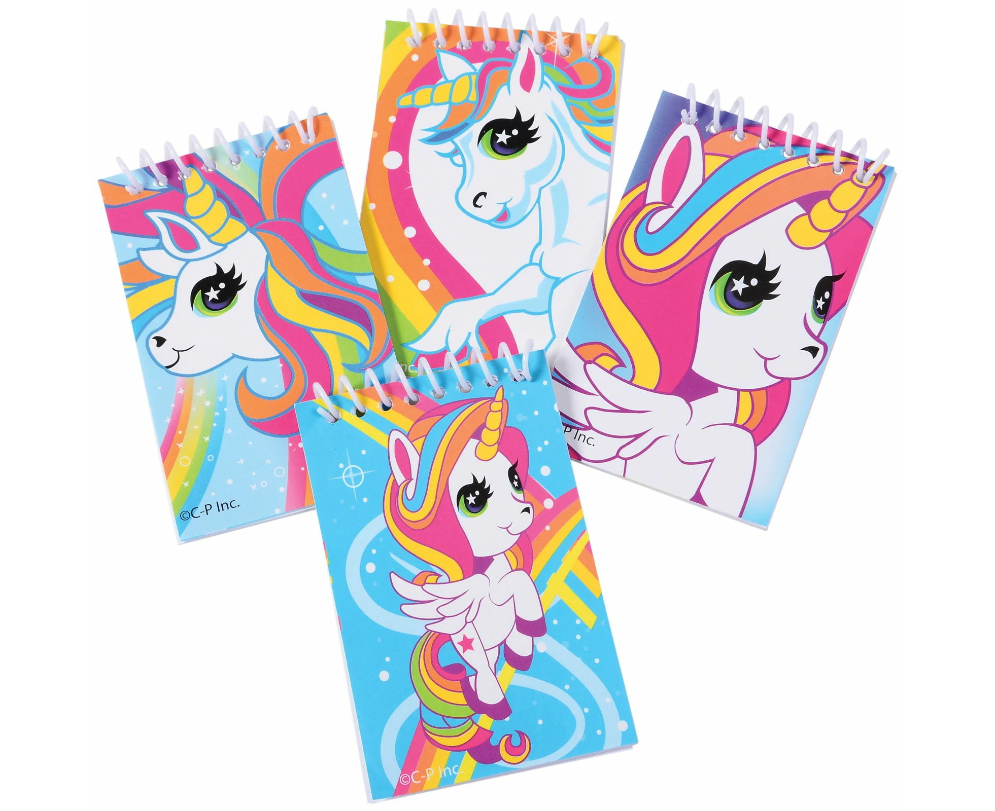 Rainbow Unicorn Spiral Notepads (Pack of 8)