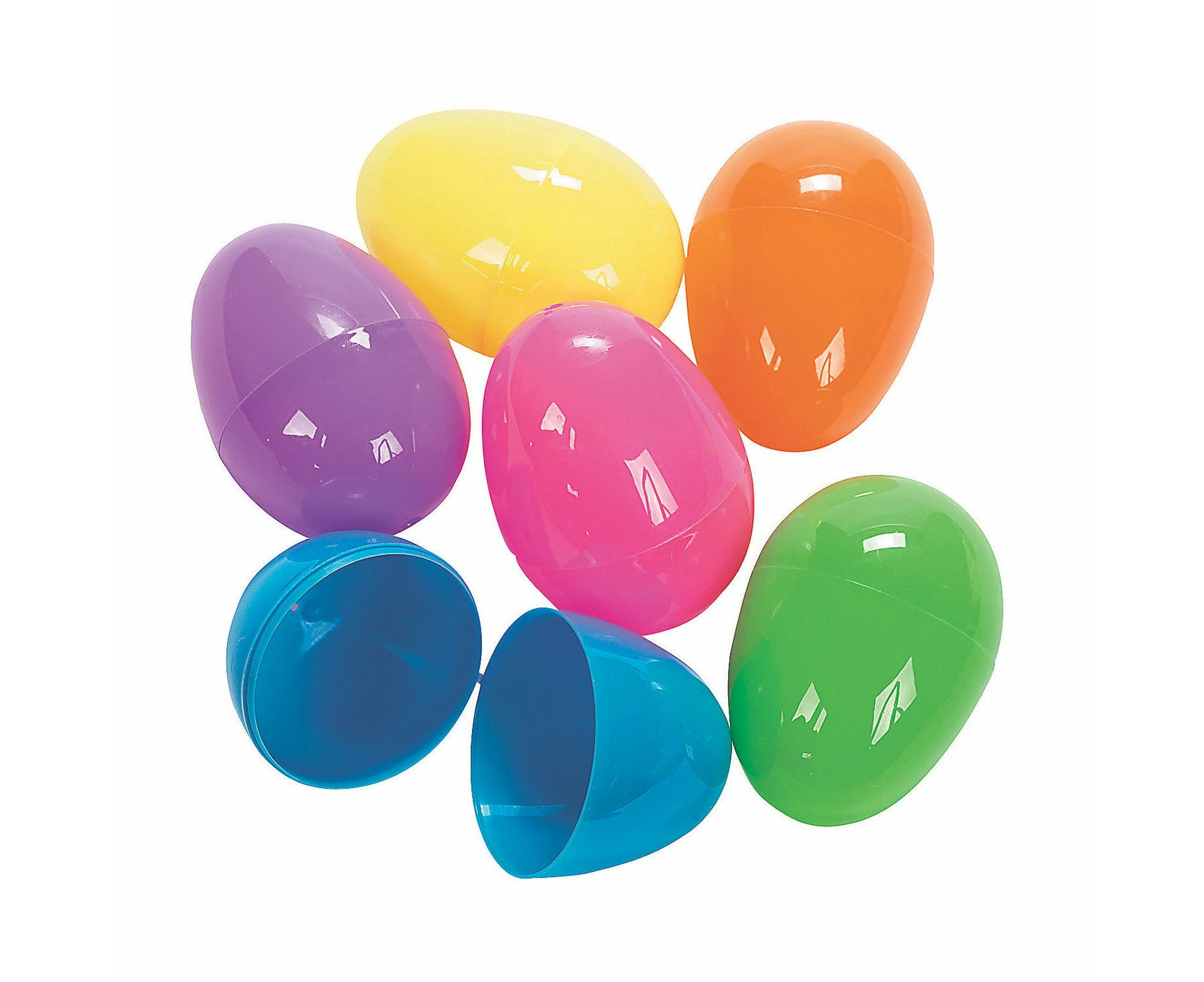 Bright Fillable Plastic Easter Eggs 5.5cm (Pack of 10)