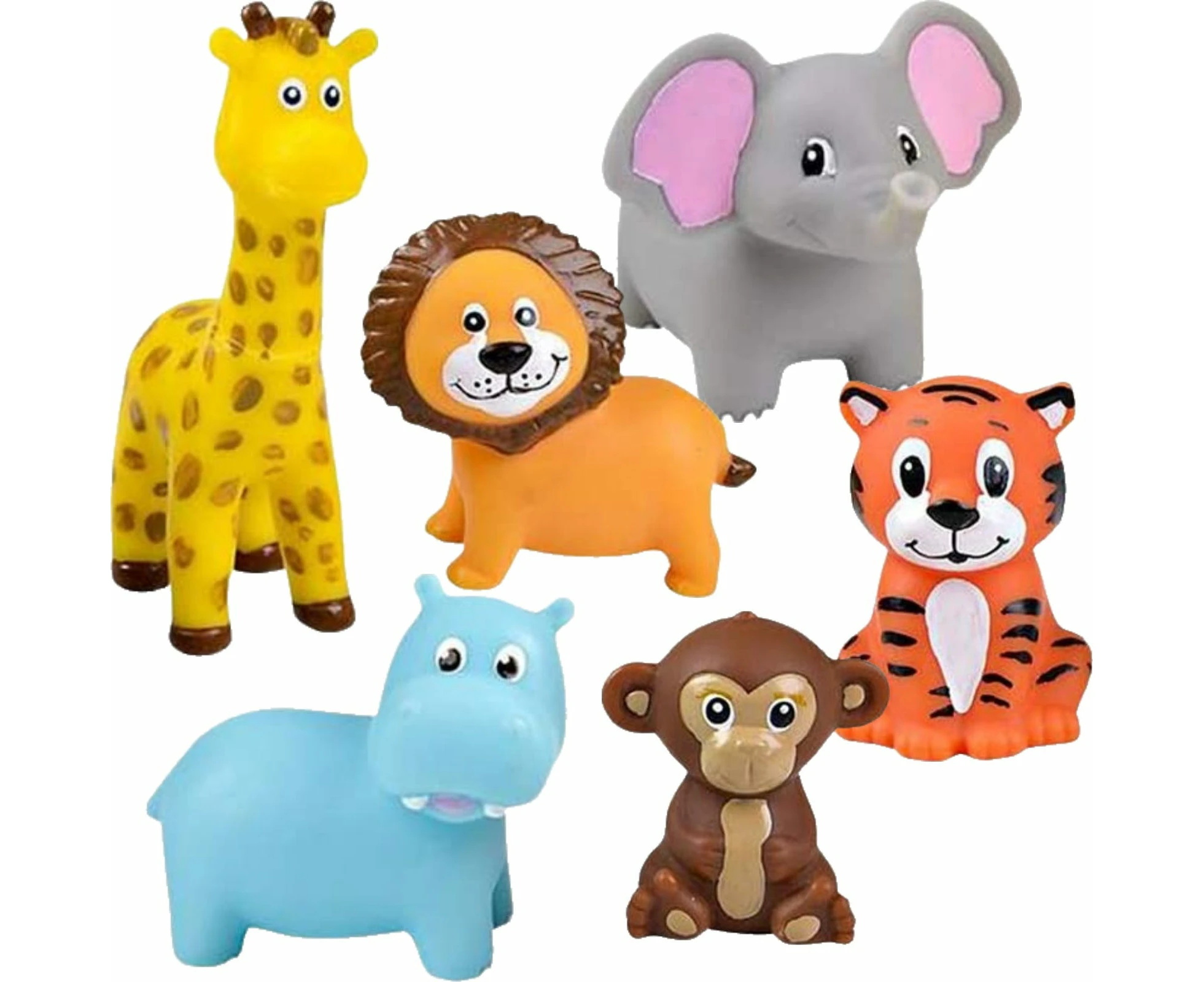 Cute Vinyl Zoo Animals (Pack of 12)