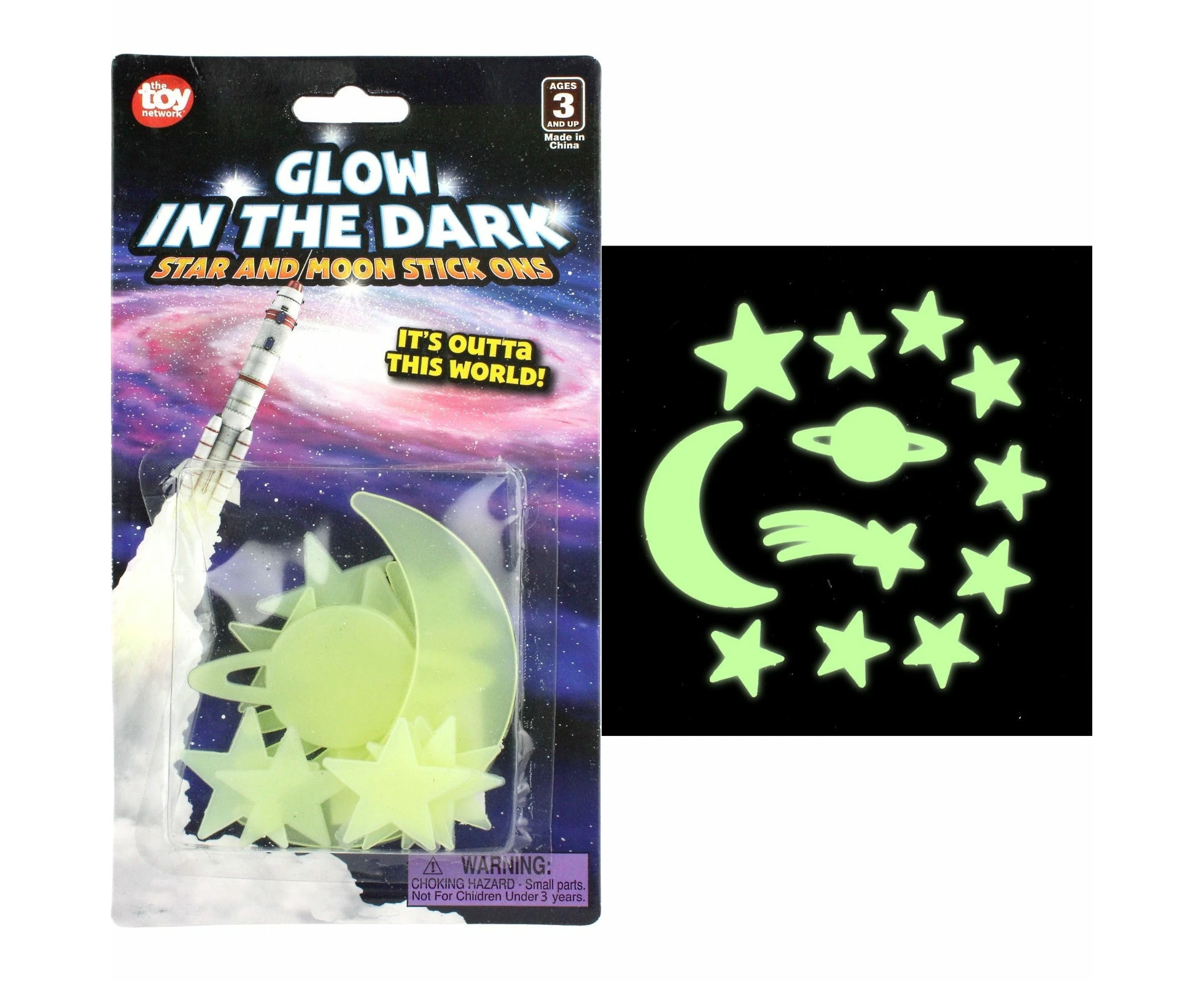 Glow in the Dark Stars and Moon Decorations